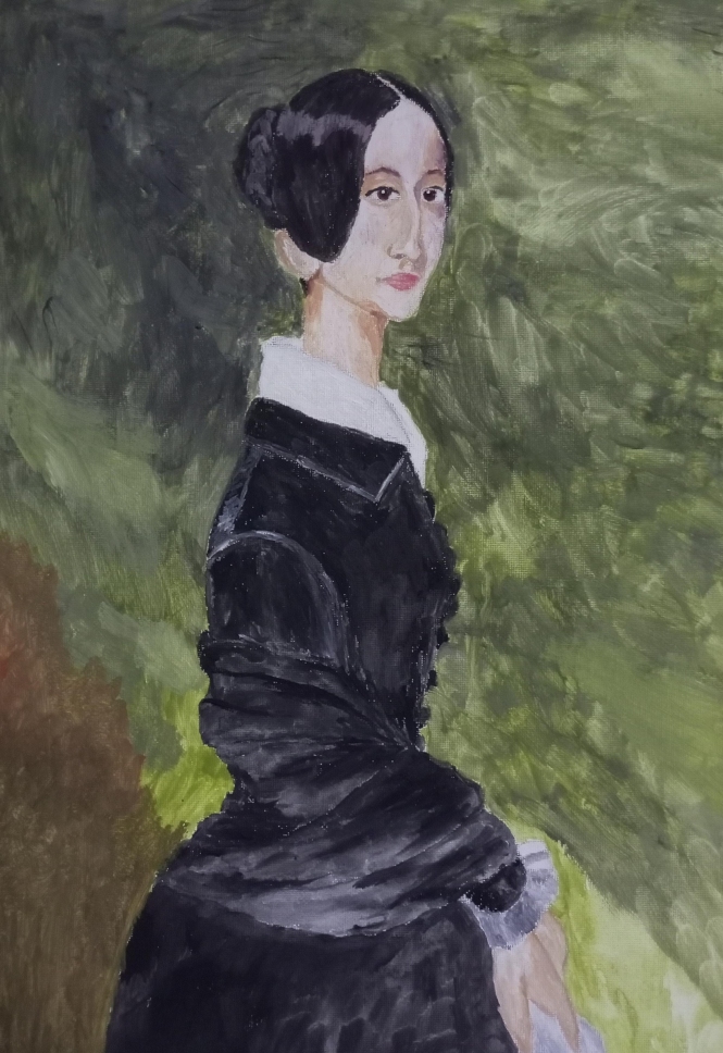 Painting for sale online - Copy of the portrait of Princess Françoise de Braganza by Franz Xavier Winterhalter.