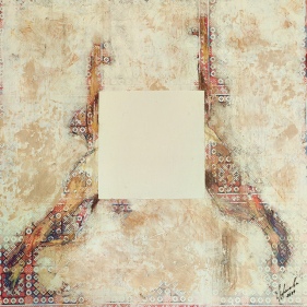 Painting for sale online - Белый квадрат (тарусская перевить) 