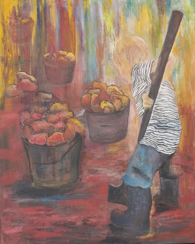 Painting for sale online - Картошка ВанГога