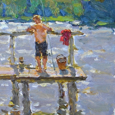 Painting for sale online - Fisherboy.