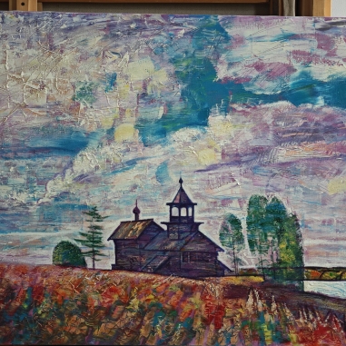 Painting for sale online - Chapel under the sky