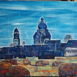 Painting for sale online - Northern village