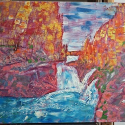 Painting for sale online - Waterfall