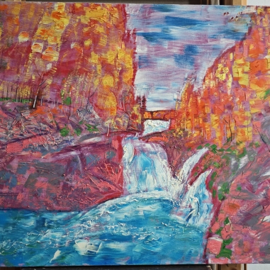 Painting for sale online - Waterfall