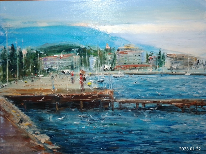 Painting for sale online - The old pier