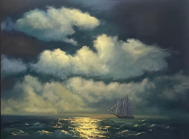 Painting for sale online - Brig Mercury
