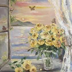 Painting for sale online - Yellow roses