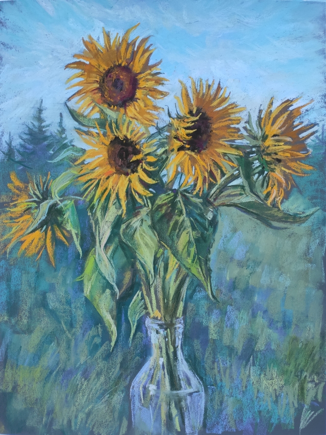 Painting for sale online - Beautiful sunflowers