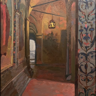 Painting for sale online - И свет во Тьме Светит, интерьер храма, In the darkness the Light Shines, the inerior of the temple
