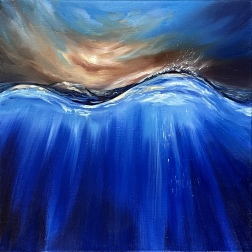 Painting for sale online - Sapphire Radiance | Refractions series