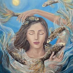 Painting for sale online - Embracing Dreams | Metamorphoses series