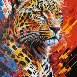 Painting for sale online - Bright Leopard