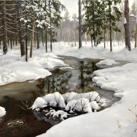 Painting for sale online - Spring is coming soon.