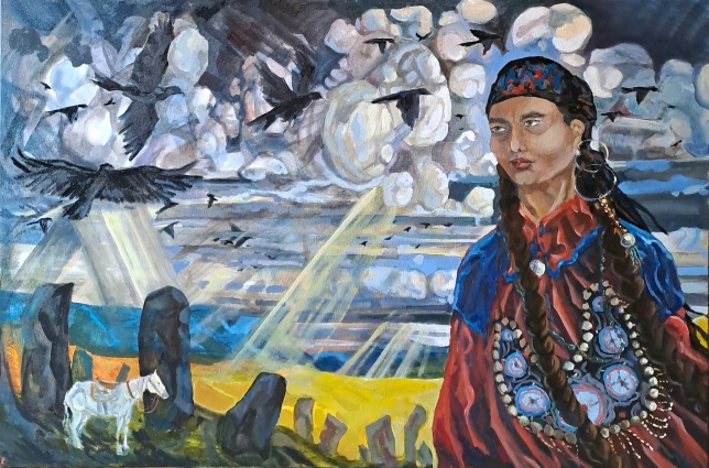 Painting for sale online - Young woman
