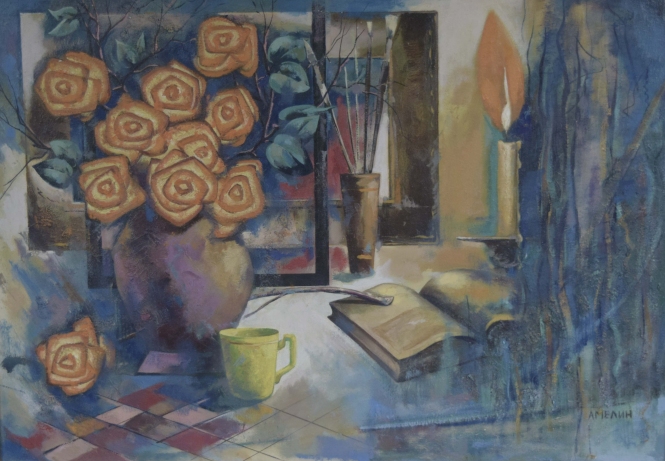 Painting for sale online - вечер в мастерской