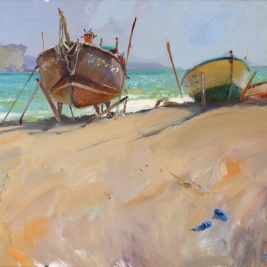 Painting for sale online - Boats on the shore