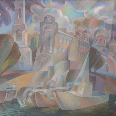 Painting for sale online - City of Seagulls