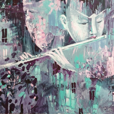 Painting for sale online - Melody of the Moon Windows