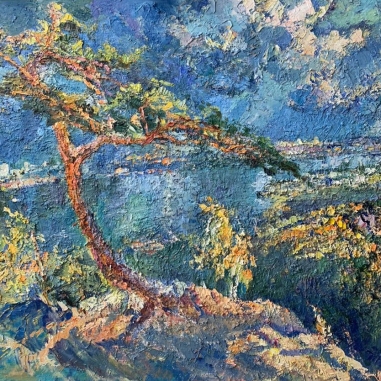 Painting for sale online - Thunderstorm over Krasnoyarsk