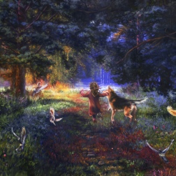 Painting for sale online - Childhood Happiness