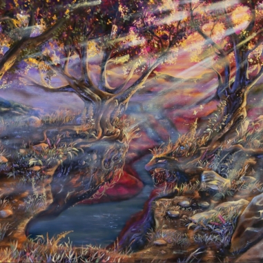 Painting for sale online - Sunset in Leurnа