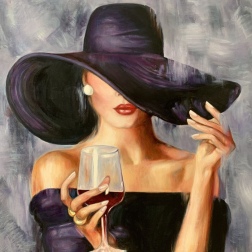 Painting for sale online - The lady in the hat