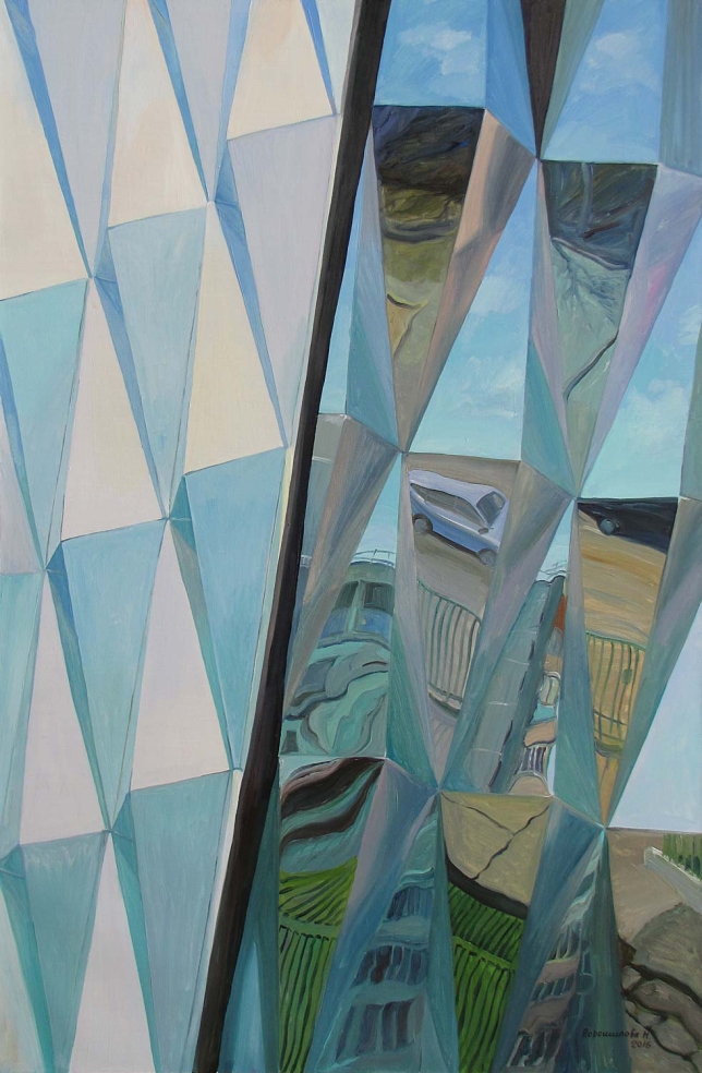 Painting for sale online - Reflection. Pyramids. Painting
