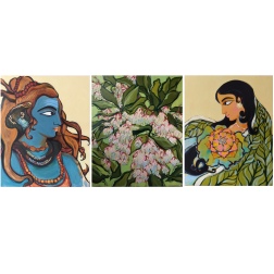 Painting for sale online - Triptych. 