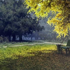 Painting for sale online - Autumn in the park
