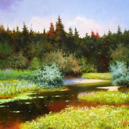 Painting for sale online - Лесная речка