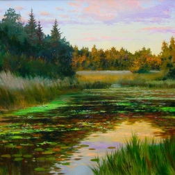 Painting for sale online - Лесное озеро 