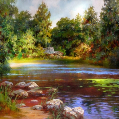 Painting for sale online - Quiet backwater