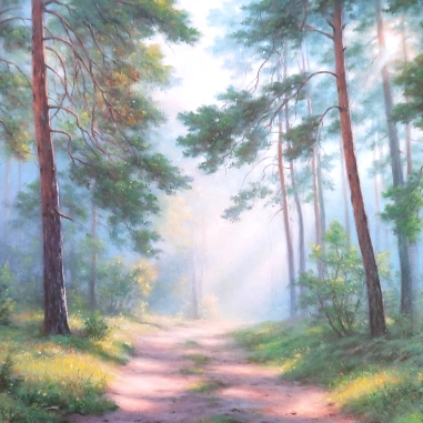 Painting for sale online - In the pine forest