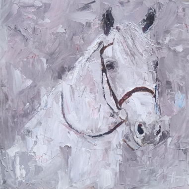 Painting for sale online - White-maned horse