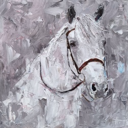 Painting for sale online - White-maned horse