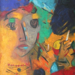 Painting for sale online - In the cafe