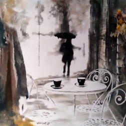 Painting for sale online - Two black coffees