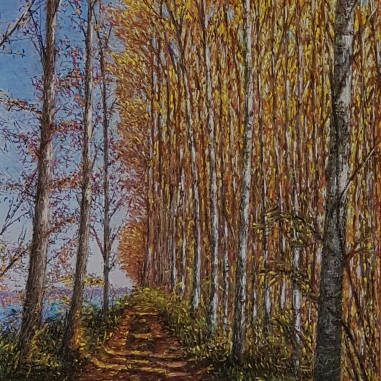 Painting for sale online - Autumn on the Danube Bank (1). (From the series)