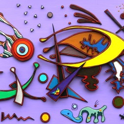 Painting for sale online - Composition 2 assemblage