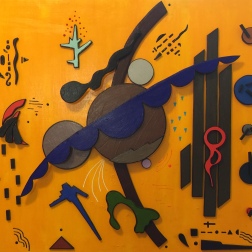 Painting for sale online - Composition on yellow