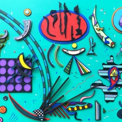 Painting for sale online - Composition on green