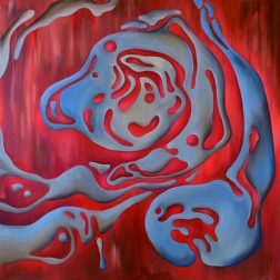 Painting for sale online - THE MUSIC OF WATER. RED