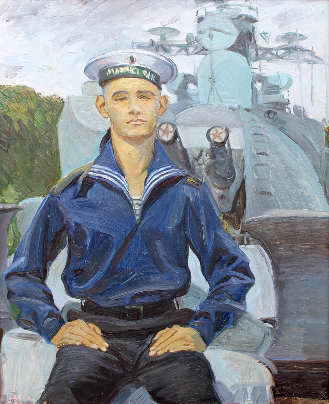 Painting for sale online - Sailor of the destroyer Bespokoiny. Baltiysk, 2012.