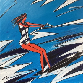 Painting for sale online - Water skiing