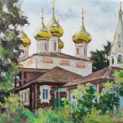 Painting for sale online - Golden Domes. Gorokhovets