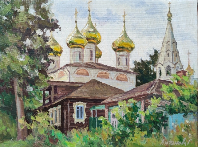 Painting for sale online - Golden Domes. Gorokhovets