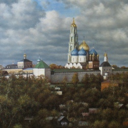 Painting for sale online - A view of Troitse- Sergieva Lavra. 