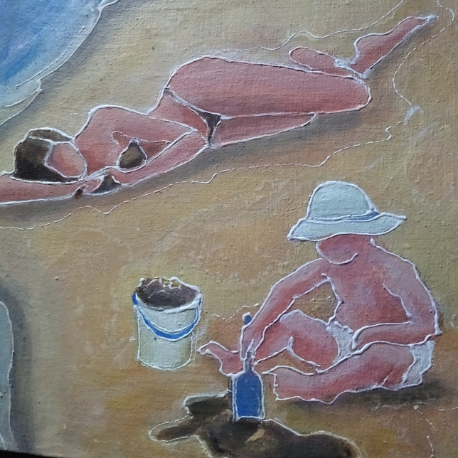 Painting for sale online - On the beach. 
