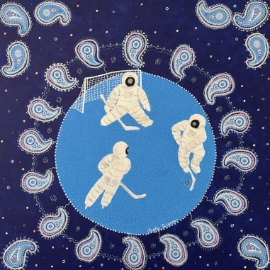 Painting for sale online - Космос А-ля Рус Спортивная серия Хоккей