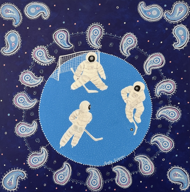 Painting for sale online - Космос А-ля Рус Спортивная серия Хоккей